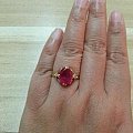 妈妈20多年前买的宝石戒指，鉴定结果是合成红宝石
