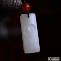 中国玉雕大师林金波玉雕玉艺展示小精品---洒金皮观音菩萨小牌子
