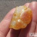 【杰玉居】新疆和田籽料 金黄皮蝴蝶 12.5克