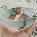 璞玉阁------镶金的飘花手镯