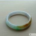 ~~翡翠(A货)--三彩-斯文镯子55MM圈口