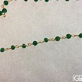 绿宝石银度金项链