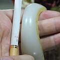 和田白玉【玉友园】89克内径58随型轮胎素镯“鸟巢”