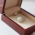 【Lori&amp;Alina珠宝艺术】13.13mm白色南洋珠镶钻戒指，超...