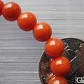 南红玛瑙柿子红手链--凉山九口料--7.5mm