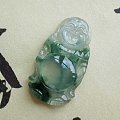 璞玉阁----冰种化底起胶放光蓝花站佛
