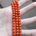 精品保山老坑柿子红6.5MM佛珠