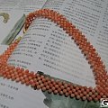 特价3500 天然粉红珊瑚珠 手工编织项链