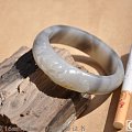 【荷花镯籽料】新疆和田玉青花籽料 手镯 镯子【独品玉斋】