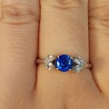 蓝宝石 镁铝榴石戒指