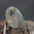 【牡丹镯】新疆和田玉籽料 手镯 镯子57 【独品玉斋】