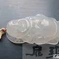 【无艳·扉玥】玫瑰金镶白冰小站佛、深油青手链