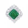 Harry Winston 68.90克拉哥伦比亚祖母绿胸针