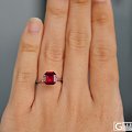 DSP特价!完美切割2.55ct暖红色和6.26ct紫红色莫桑比克宝石级石榴...
