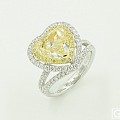 GIA 2.20ct 心形中彩黄钻 出货