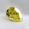 2.02ct FVY艳彩黄钻 梨形