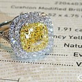 GIA 1.91ct FY VS1 彩黄钻 T-SOLESTE成品出货啦