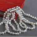 【珍珠缘】外贸多层珍珠手链淡水珍珠异形手镯长款 五排