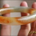 12.09更新糯种黄翡翡翠手镯54.2*11*10