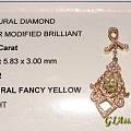 春节淘进的一颗黄钻吊坠，1.06ct，fancy yellow