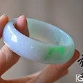 【旖旎流年】正宗春彩范本，细腻春带彩镯圈54.5