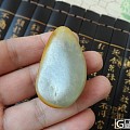 籽料黄皮俏色雕关公 价低