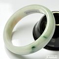 翡翠手镯A货玉石玉镯子56mm 糯种浅绿贵妃镯 正品特价 带证书