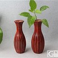 印度小叶紫檀精美花瓶摆件，木制花瓶造型典雅，色彩沉着稳重