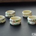 【彩雕指环十个】稀有材质 小骆驼文玩