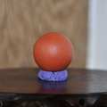 南红柿子红圆珠，直径2.1cm，打算雕个这样的造型！