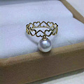 18k金珍珠戒指