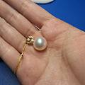 珍珠吊坠，南洋的，12mm,帮看看好不好？