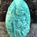 绿松石雕刻系列之财宝天王