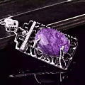 紫龙晶镶嵌吊坠