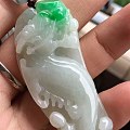 【飞龙】飘阳绿翡翠飞龙 顶珠一刻冰紫飘花圆珠 搭翡翠路路通珠链