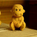 小叶黄杨手工雕刻四勿猴子摆件把件本命年吉祥物