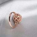 阿卡5级戒指/耳钉套装，玫瑰金＋大白钻！！