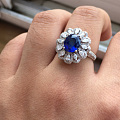 晒一下新做好的蓝宝石戒指