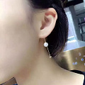 18k金星星耳线