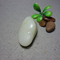 【和田玉夫人】新疆和田玉天然水滴型一级白熟糯油润白玉籽料原石