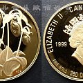 加拿大1999年欧洲芍兰350元精制纪念金币