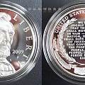 美国2009年林肯总统诞辰200周年精制纪念银币