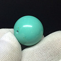 原矿高瓷绿蓝精品大圆珠一枚