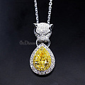 GIA 1.13ct Fancy Int. Yellow VVS2 黄钻吊坠