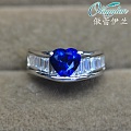 傲蕾伊兰珠宝2.43克拉完美切割心形蓝宝石戒指~~~~切工精湛 比例完美