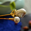 意大利工艺 天然异形珍珠纯银发簪 宫廷设计复古华美
