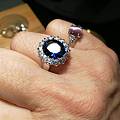 淘宝日记：蓝绿松石和蓝色宝石戒指
