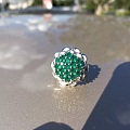 向日葵型绿宝石戒指