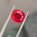 2.23ct，缅甸抹谷，无烧鸽血红，漂亮货，颜色艳丽，荧光强，晶体好，无矿缺...
