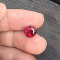 3.93ct 坦桑尼亚 天然 甜红 椭圆 石榴石 戒指 吊坠 镶嵌定制